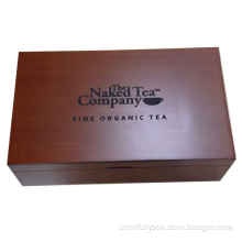 Laser Engraving Wood Tea Package Box 8 compartments